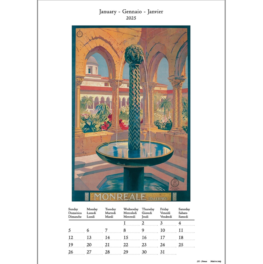 Sicilia 2025 Calendar - Made in Italy