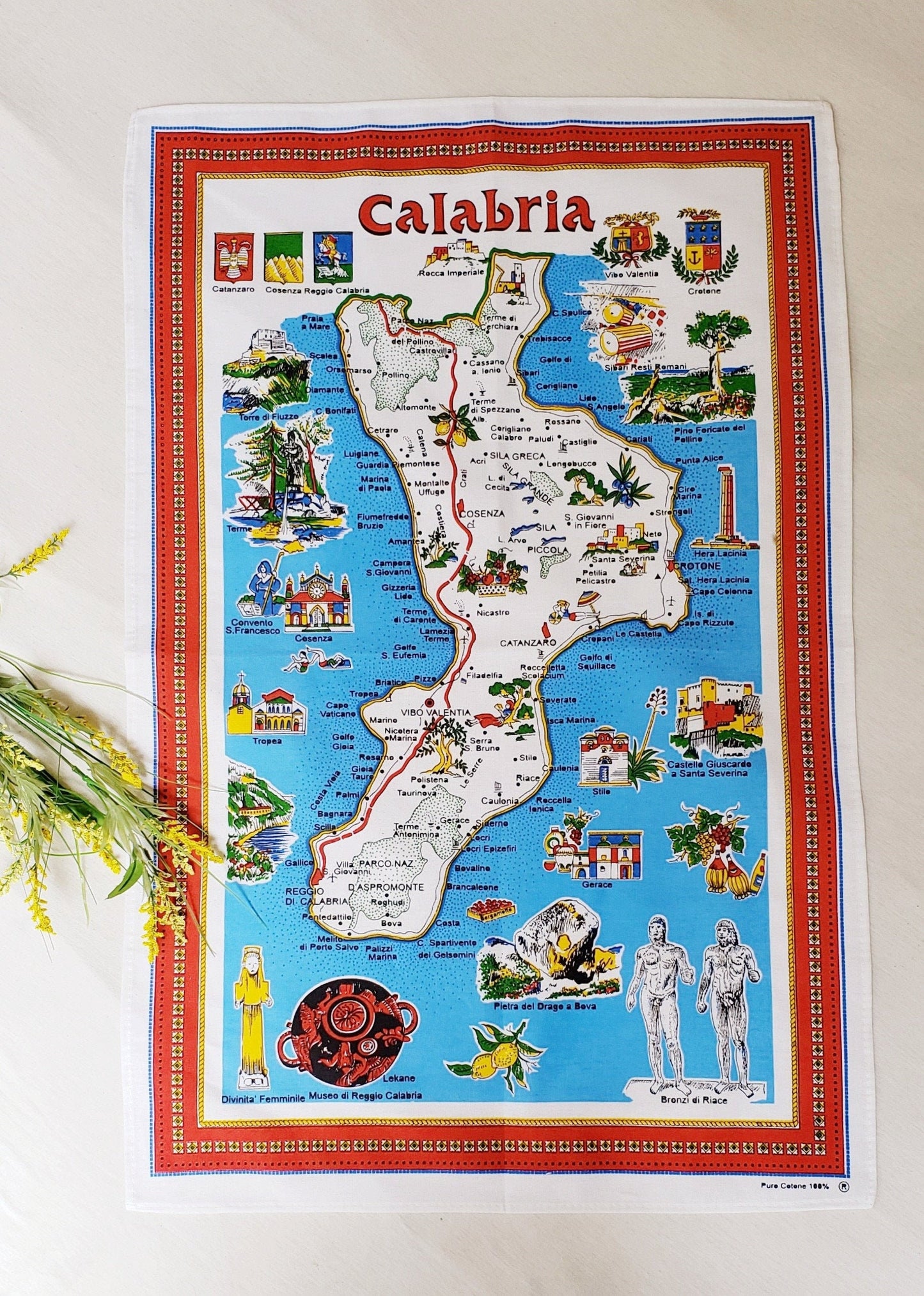 Calabria – Italian Cotton Tea Towel – Made in Italy