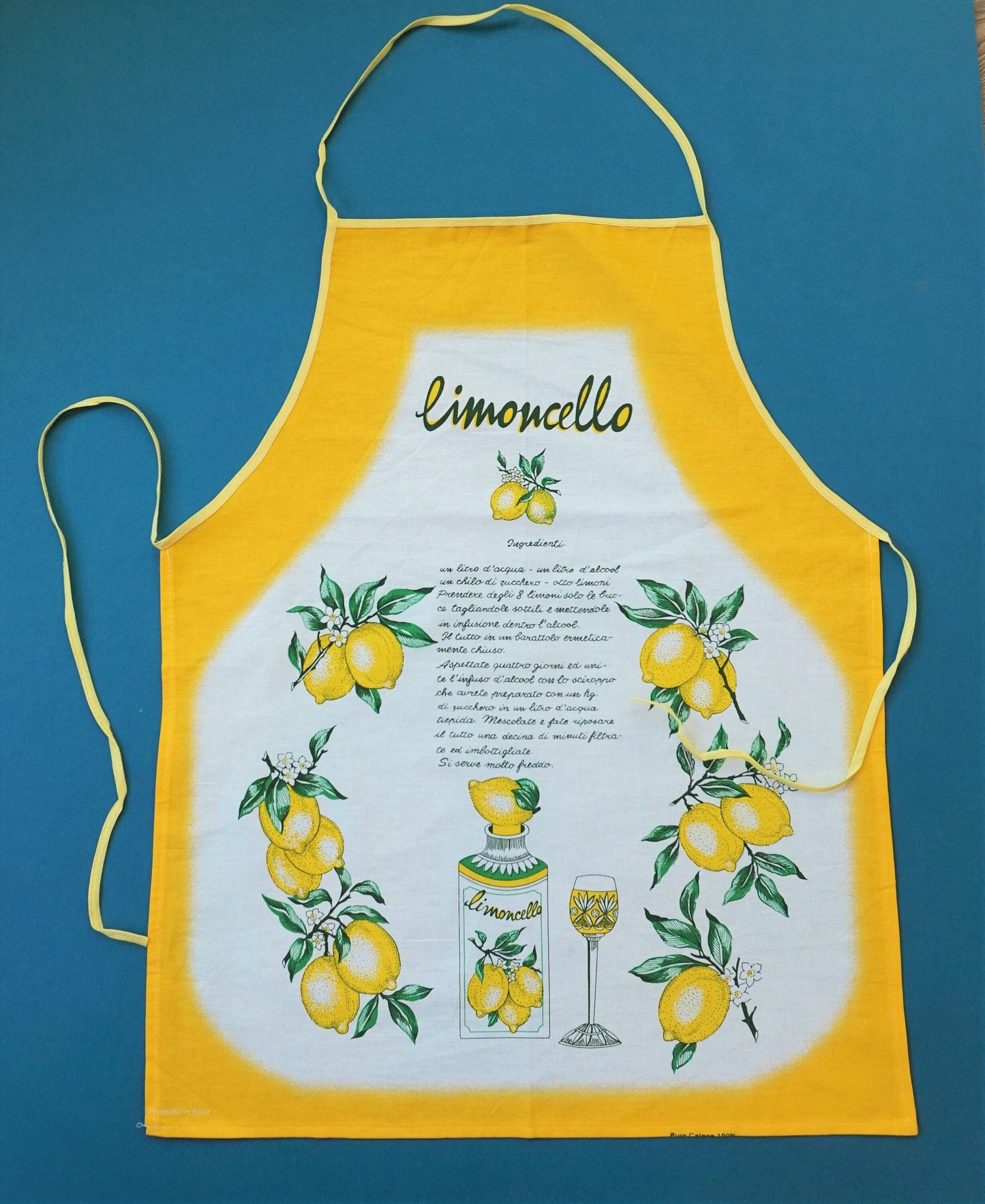 Limoncello Cotton Apron Made in Italy