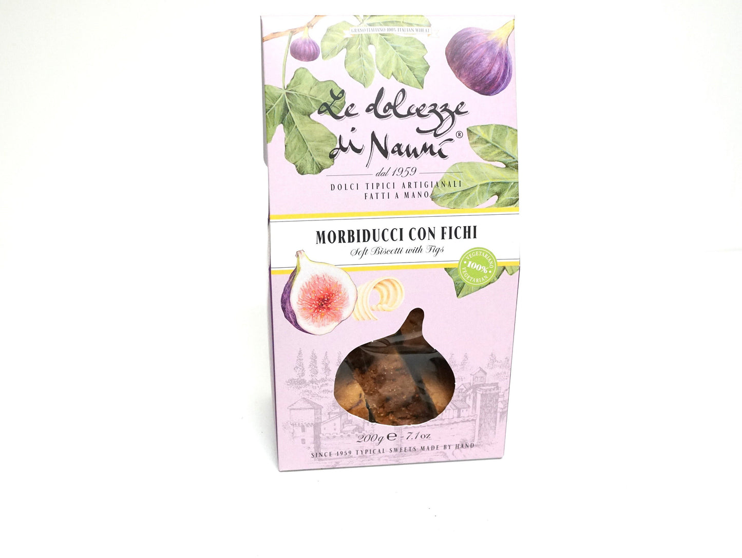 Morbiducci Soft Biscotti with Whole Figs by Nanni - Soft Gourmet Italian Fig Cookies Made in Italy