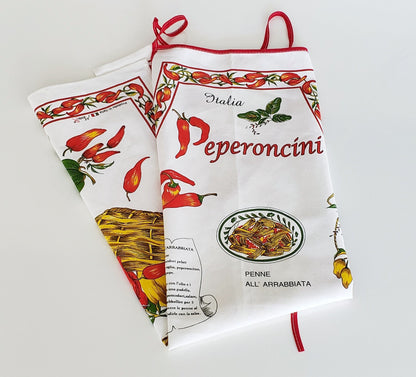 Peperoncini Cotton Apron Made in Italy