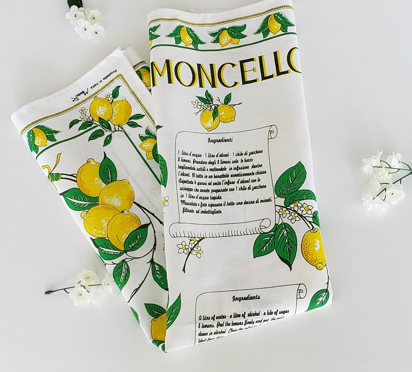 Limoncello – Italian Cotton Tea Towel – Made in Italy