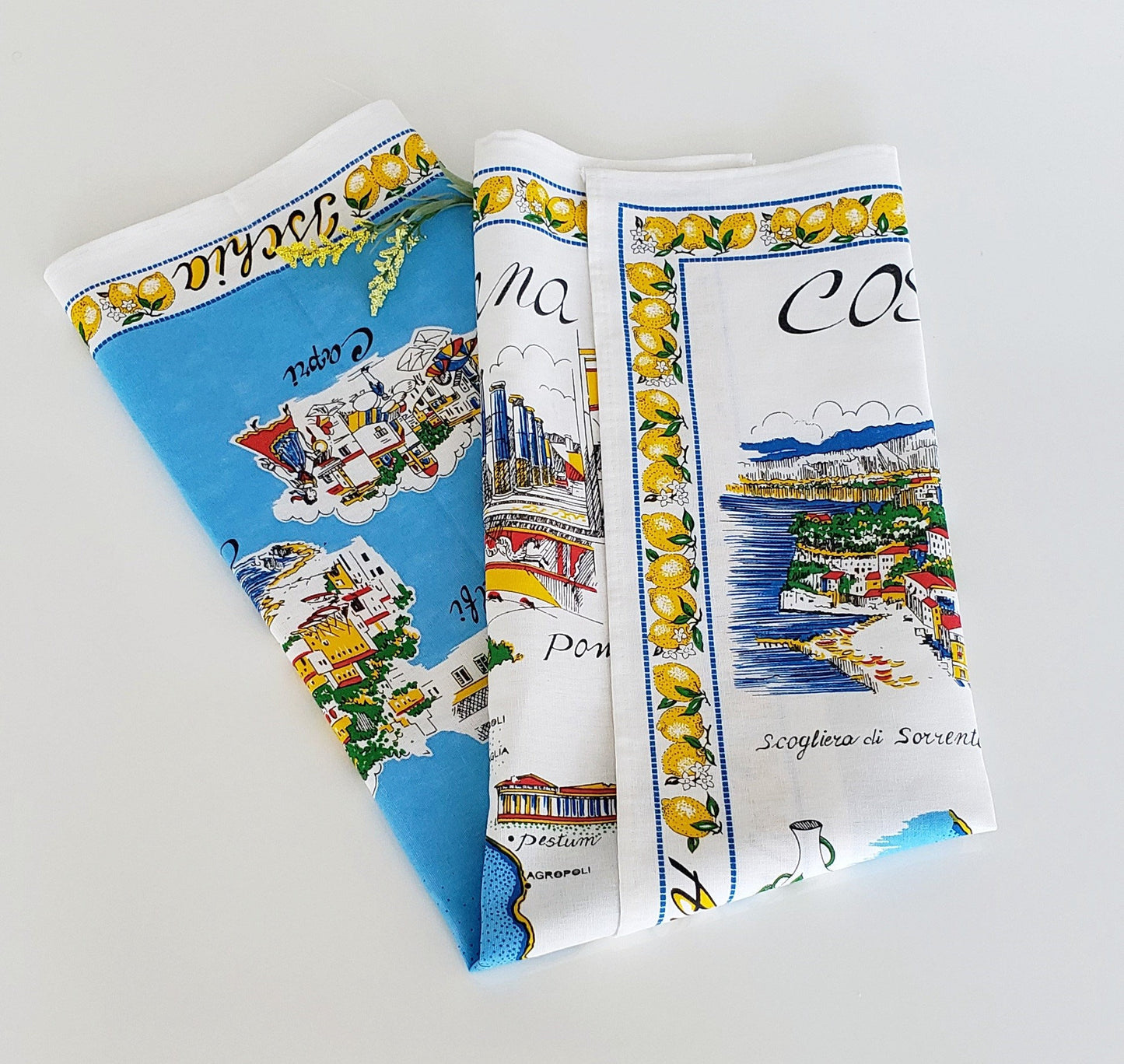 Costa Amalfitana – Amalfi Coast – Italian Cotton Tea Towel – Made in Italy