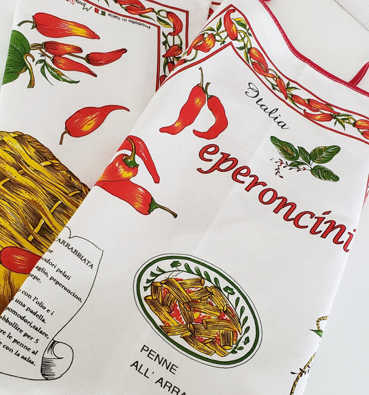 Peperoncini Cotton Apron Made in Italy