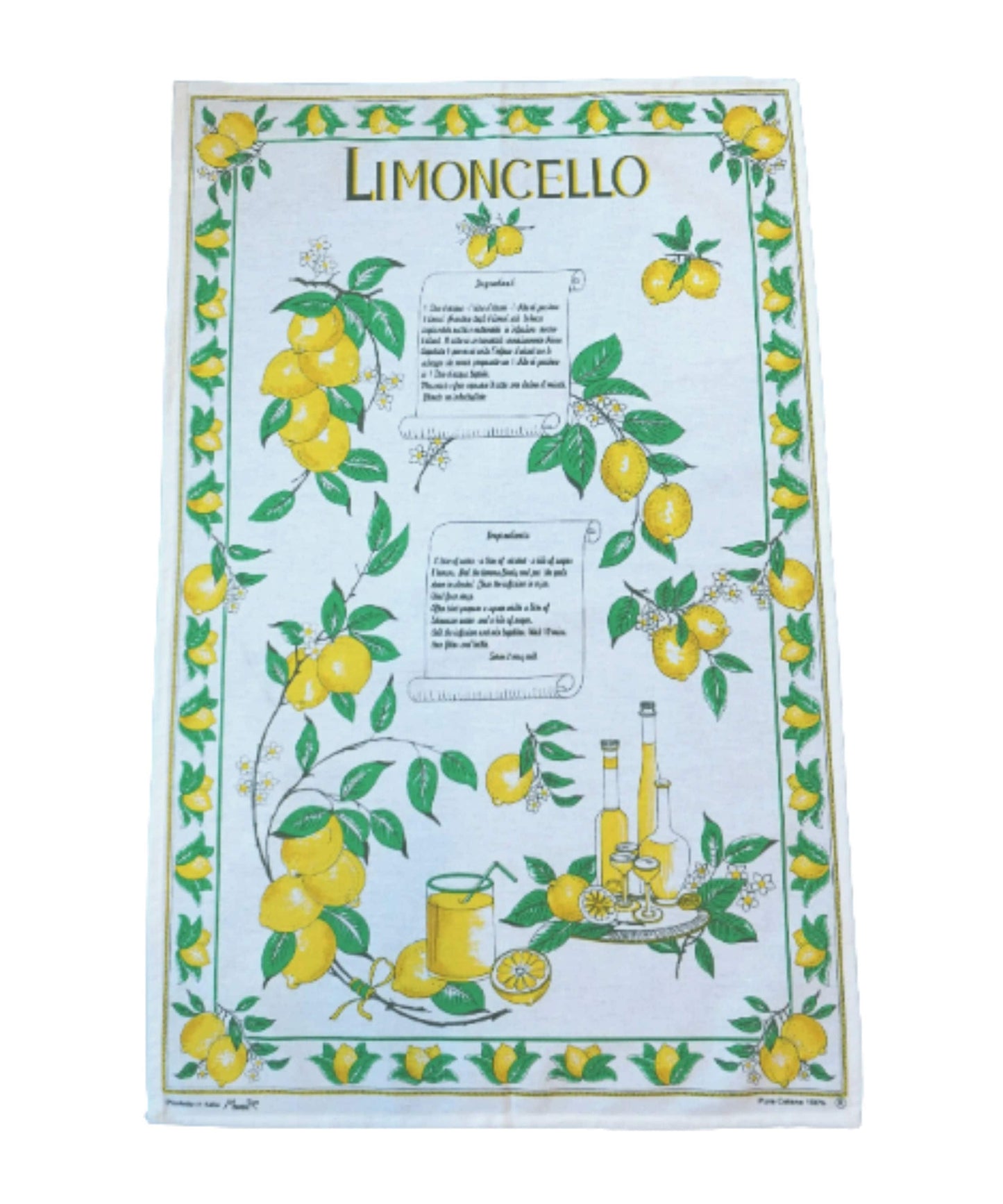 Limoncello – Italian Cotton Tea Towel – Made in Italy