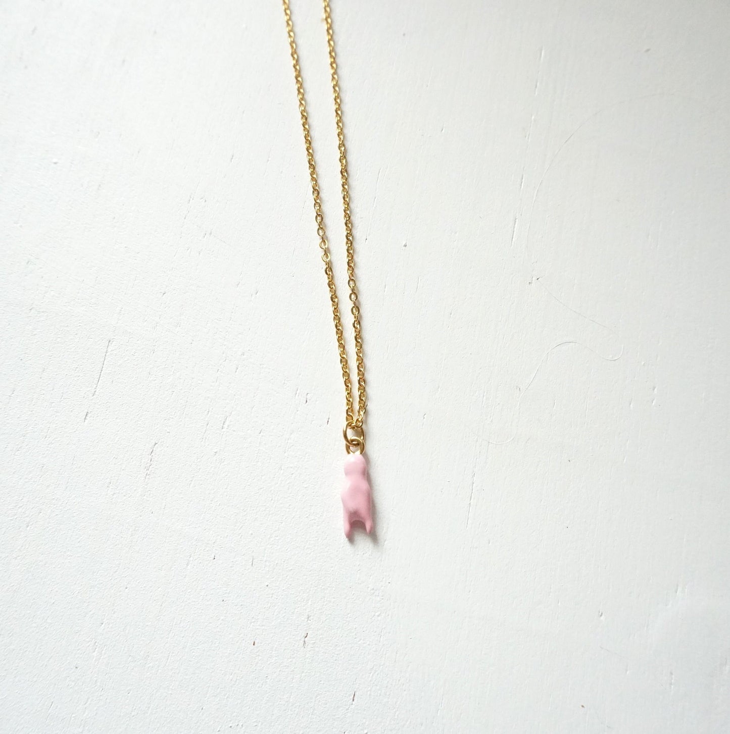 Italian Mano Necklace by ConAmore Gems - Pink Mano Cornuto Chain