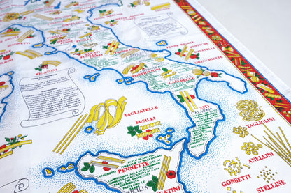 La Pasta – Regional Pasta Dishes – Italian Cotton Tea Towel – Made in Italy