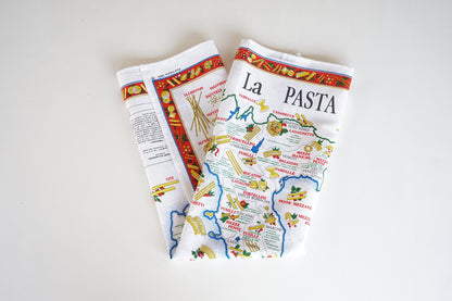 La Pasta – Regional Pasta Dishes – Italian Cotton Tea Towel – Made in Italy