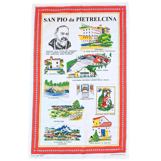 Padre Pio – Italian Cotton Tea Towel – Made in Italy