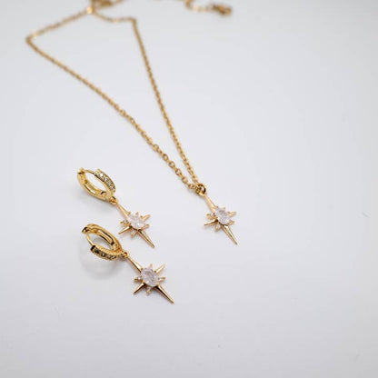 Polar Star / Bethlehem Star Earrings Made in Italy