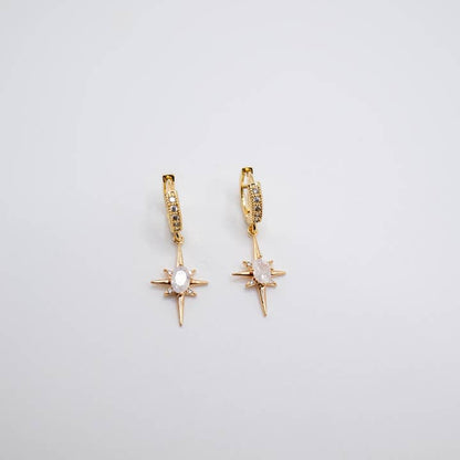 Polar Star / Bethlehem Star Earrings Made in Italy