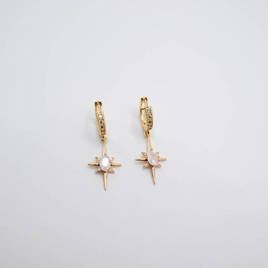 Polar Star / Bethlehem Star Earrings Made in Italy